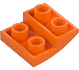 LEGO Oranje Helling 2 x 2 x 0.7 Gebogen Omgekeerd (32803)