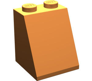 LEGO Orange Steigung 2 x 2 x 2 (65°) mit Unterrohr (3678)