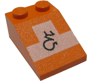 LEGO Oranje Helling 2 x 3 (25°) met Sebulba Podracer logo met ruw oppervlak (3298)