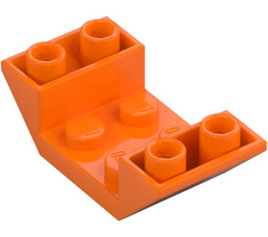 LEGO Orange Schrägstein 2 x 4 (45°) Doppelt Invers mit Open Mitte (4871)