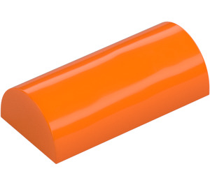 LEGO orange Skråning 2 x 4 buet med rille (6192 / 30337)