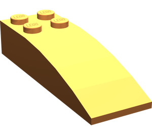 LEGO Oranje Helling 2 x 6 Gebogen (44126)