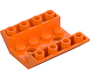 LEGO Oransje Skråning 4 x 4 (45°) Dobbel Omvendt med Open Senter (2 hull) (4854 / 72454)