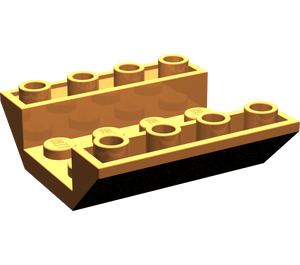 LEGO Orange Steigung 4 x 4 (45°) Doppelt Invertiert mit Open Center (Keine Löcher) (4854)