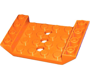 LEGO Orange Slope 4 x 6 (45°) Double Inverted with Open Center with 3 Holes (30283 / 60219)