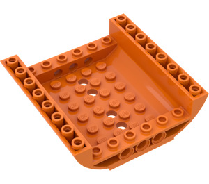 LEGO Orange Slope 8 x 8 x 2 Curved Inverted Double (54091)