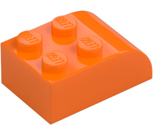 LEGO Orange Pente Brique 2 x 3 avec Haut incurvé (6215)