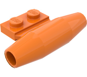 LEGO Orange Petit Smooth Moteur avec 1 x 2 Côté assiette (avec porte-essieux) (3475)