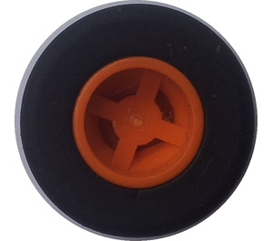 LEGO Orange Small Wheel With Slick Tyre