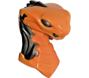 LEGO Orange Snake Head with Pearl Dark Gray (49588)