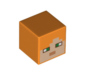 LEGO Orange Square Minifigure Head with Alex Face (24018 / 28280)