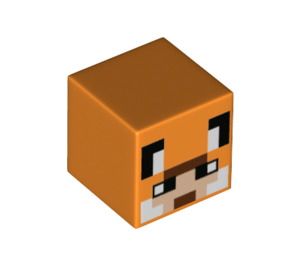 LEGO Orange Square Minifigure Head with Fox Face (1007 / 19729)