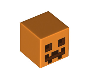 LEGO Orange Platz Minifigure Kopf mit Minecraft Kürbis Carving (20054 / 28274)