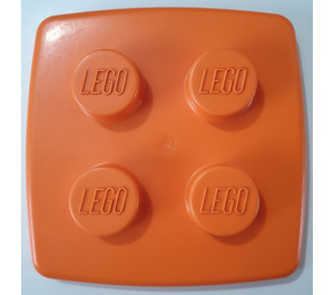 LEGO orange Storage Spand med Håndtere (2802)