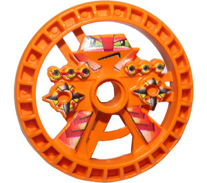 LEGO Orange Technic Disk 5 x 5 avec Blazooka (32303)