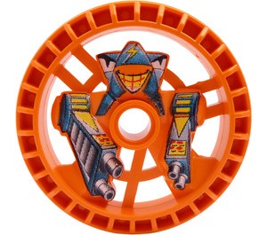 LEGO Orange Technic Disk 5 x 5 avec Crabe (32359)