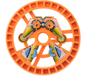 LEGO Orange Technic Disk 5 x 5 with Crab with Spying Glasses (32351)