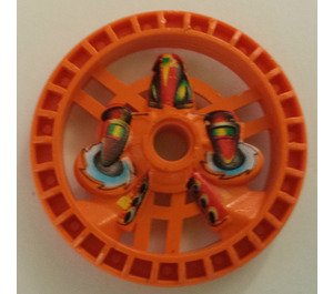 LEGO Oranssi Technic Disk 5 x 5 jossa Rapu jossa Kaksi Saws (32350)