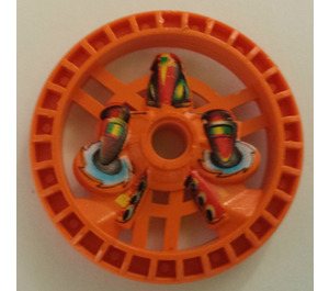 LEGO Orange Technic Disk 5 x 5 avec Crabe avec Deux Saws (32350)