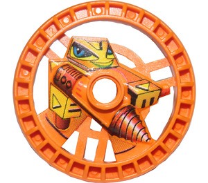 LEGO Orange Technic Disk 5 x 5 with Driller (32355)