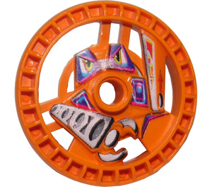 LEGO Orange Technic Disk 5 x 5 with Grab RoboRider Talisman (32363)
