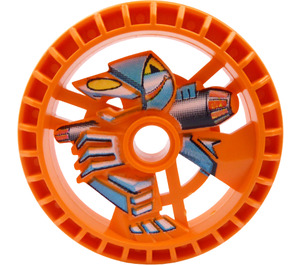 LEGO Oranje Technic Disk 5 x 5 met Skelet (32353)