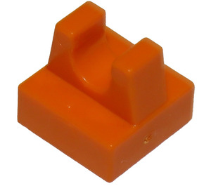 LEGO oranžová Dlaždice 1 x 1 s klipem (Bez řezu uprostřed) (2555 / 12825)