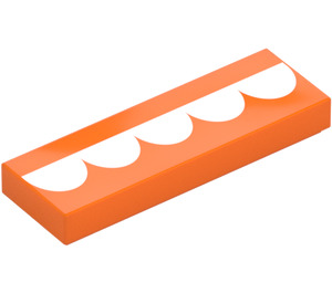 LEGO Orange Bricka 1 x 3 med Anxiety Tänder (63864)