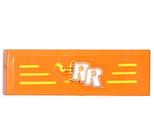LEGO Orange Tuile 1 x 3 avec Lines et RR Autocollant (63864)