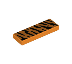 LEGO Orange Fliese 1 x 3 mit Tiger Streifen (54978 / 63864)