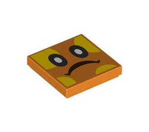 LEGO Orange Tile 2 x 2 with Bramball Face with Groove (76890 / 102200)