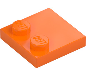 LEGO orange Flise 2 x 2 med knops på Edge (33909)