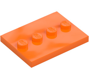 LEGO Orange Fliese 3 x 4 mit Vier Noppen (17836 / 88646)