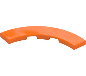 LEGO Orange Tile 4 x 4 Curved Corner with Cutouts (3477 / 27507)