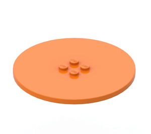 LEGO Orange Tuile 8 x 8 Rond avec 2 x 2 Centre Goujons (6177)