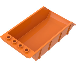 LEGO Oranje Kiepbak 4 x 6 met holle noppen (4080)