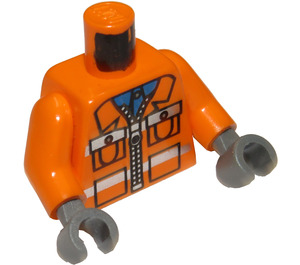 LEGO orange Town Bygningsarbejder Torso (973 / 73403)