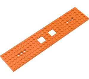 LEGO Orange Zugbasis 6 x 28 mit 6 Löchern und zwei 2 x 2 Ausschnitten (92339)