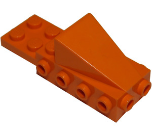 LEGO Oranje Wig 2 x 3 met Steen 2 x 4 noppen aan de zijkant en Plaat 2 x 2 (2336)