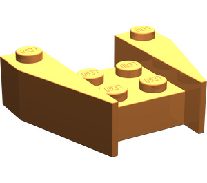LEGO Orange Coin 3 x 4 sans encoches pour tenons (2399)