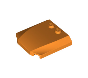 LEGO Orange Coin 4 x 4 Incurvé (45677)