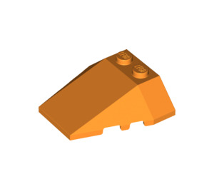 LEGO Oranje Wig 4 x 4 Drievoudig met noppen (48933)