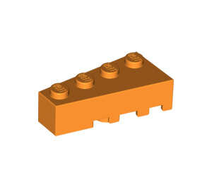 LEGO Oranje Wig Steen 2 x 4 Links (41768)