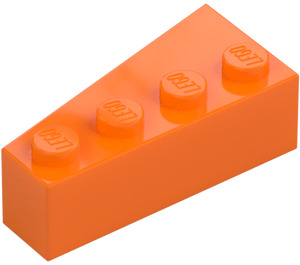 LEGO oranžová Klín Kostka 2 x 4 Pravá (41767)