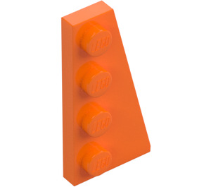 LEGO orange Kile Plade 2 x 4 Vinge Højre (41769)