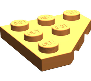 LEGO Oranje Wig Plaat 3 x 3 Hoek (2450)