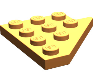 LEGO Orange Coin assiette 4 x 4 Aile La gauche (3936)