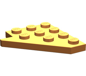 LEGO Orange Coin assiette 4 x 4 Aile Droite (3935)
