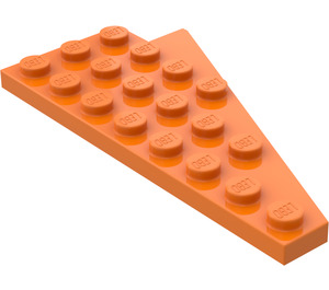 LEGO Orange Coin assiette 4 x 8 Aile La gauche avec encoche pour tenon en dessous (3933 / 45174)