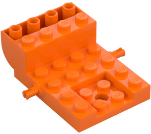 LEGO Oransje Hjul Bearing 4 x 6 x 1.33 (24055 / 65348)